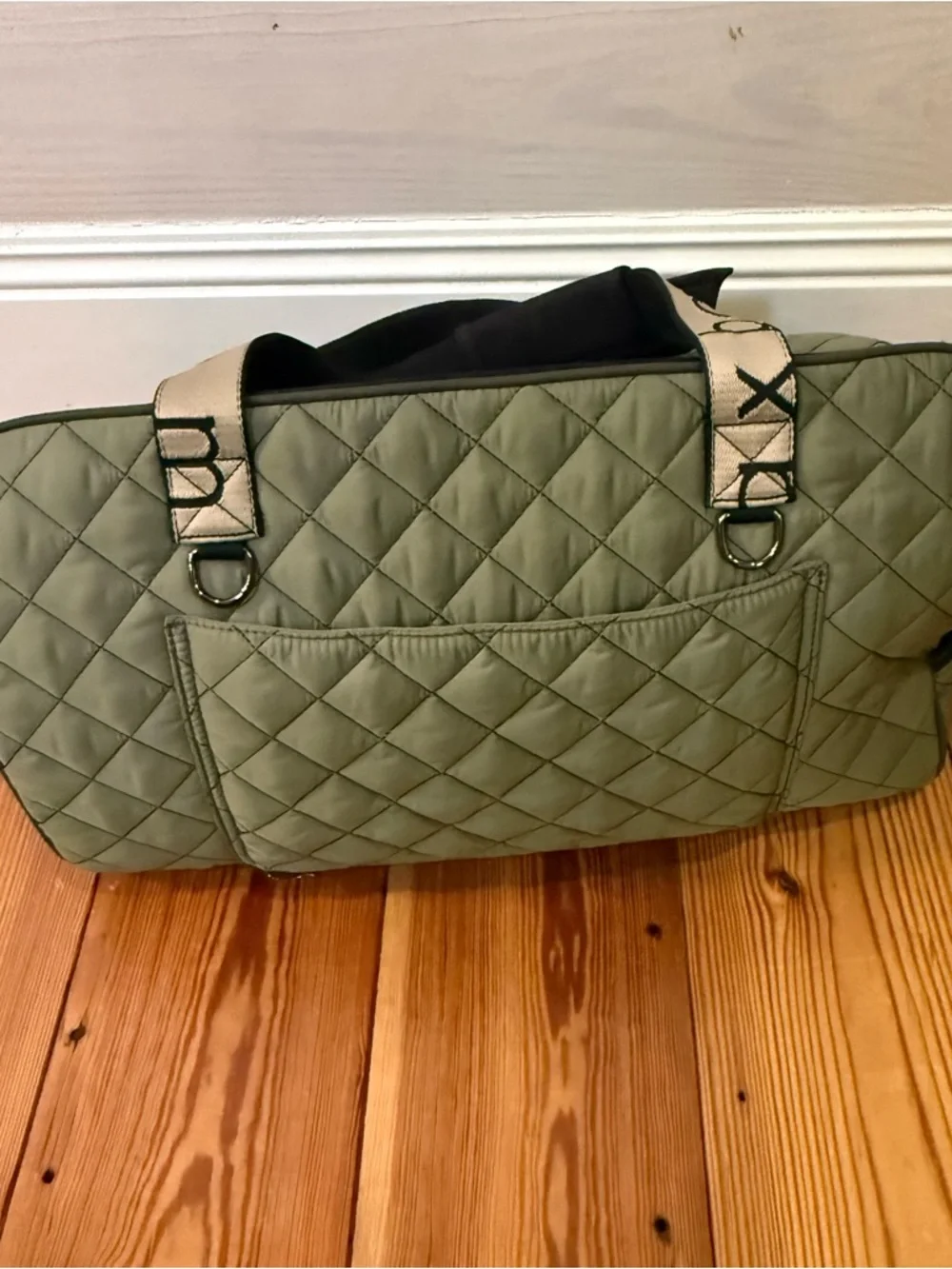 Maxbone Quilted Dog Sport Carrier Bag Olive Green EUC Airline Approved
